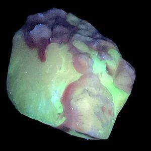 Lime Green Pink Art Glass Cullet‎ Glowing Manganese Slag Glass #5GX2